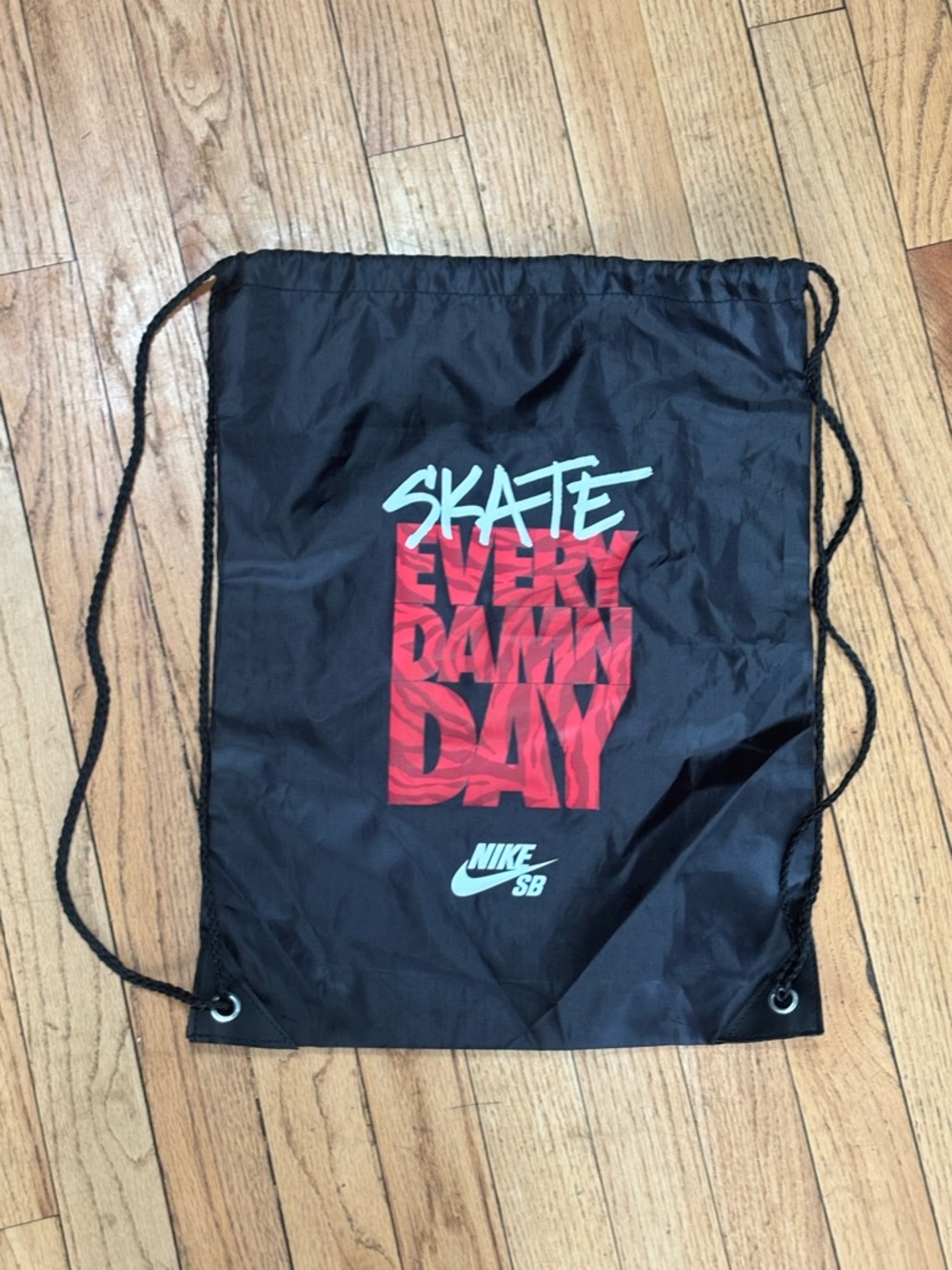Nike Skateboard SB "Skate Every Damn Day" Drawstring Cinch Bag 2012